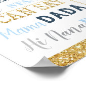 Twinkle Little Star 1e verjaardag mijlpalen statis Poster (Hoek)