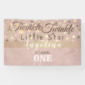 Twinkle Little Star 1e verjaardag Spandoek (Horizontaal)