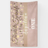 Twinkle Little Star 1e verjaardag Spandoek (Verticaal)