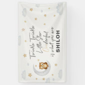 Twinkle Little Star 1e verjaardagsfeestje Spandoek (Verticaal)