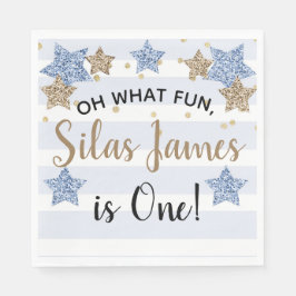 Twinkle Little Star 1st Birthday Blue Napkins Servet