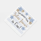 Twinkle Little Star 1st Birthday Blue Napkins Servet (Hoek)