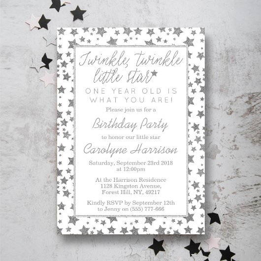 Twinkle Little Star 1st Birthday Kaart
