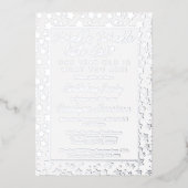 Twinkle Little Star 1st Birthday Real Folie Uitnodiging (Voorkant)