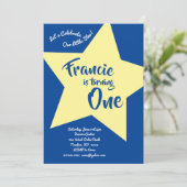 Twinkle Little Star 1st Verjaardag Schattigee Uitn Kaart (Staand voorkant)