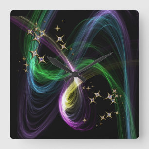 Twinkle Little Star 2 - bling kunst Vierkante Klok