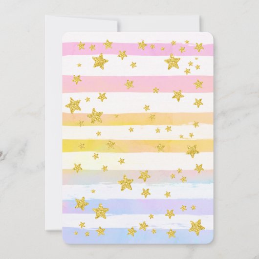 Twinkle Little Star 2nd Birthday Invitation Kaart (Achterkant)