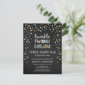 Twinkle Little Star 3 jaar oud is wat je bent! Uitnodiging Briefkaart (Staand voorkant)
