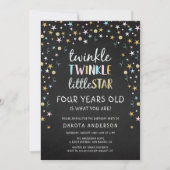 Twinkle Little Star 4 jaar oud is wat je bent! Kaart (Voorkant)