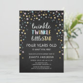 Twinkle Little Star 4 jaar oud is wat je bent! Kaart (Staand voorkant)