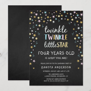 Twinkle Little Star 4 jaar oud is wat je bent! Kaart