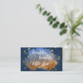 Twinkle Little Star | Aanvraag voor Blue Gold Brow Informatiekaartje (Staand voorkant)