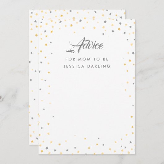 Twinkle Little Star Advieskaart (Voorkant / Achterkant)