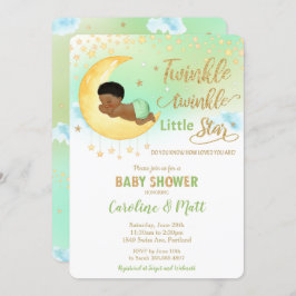 Twinkle Little Star African Baby shower Kaart