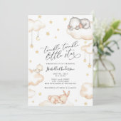 Twinkle Little Star Animals Neutraal Baby shower Kaart (Staand voorkant)