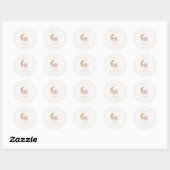 Twinkle Little Star Baby Beer Dank je wel Ronde Sticker (Vel)