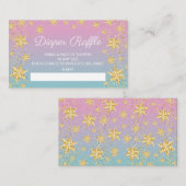 Twinkle Little Star Baby Diaper Raffle Ticket Informatiekaartje (Voorkant / Achterkant)