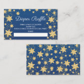 Twinkle Little Star Baby Diaper Raffle Ticket Informatiekaartje (Voorkant / Achterkant)