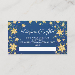 Twinkle Little Star Baby Diaper Raffle Ticket Informatiekaartje