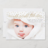 Twinkle Little Star Baby Foto geboorteaankondiging Aankondiging (Voorkant)