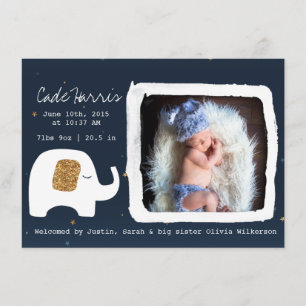 Twinkle Little Star Baby Fotoaankondiging Aankondiging