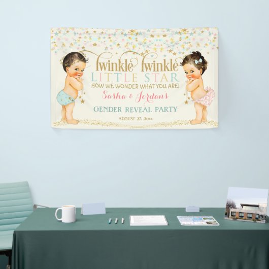 Twinkle Little Star Baby Gender Neutraal Spandoek (Beurs)