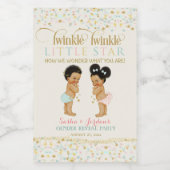 Twinkle Little Star Baby Gender onthaal Boy Girl Wijn Etiket (Enkel label)