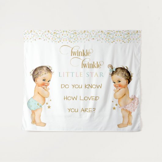 Twinkle Little Star  Baby Genderneutraal Wandkleed (Voorkant (horizontaal))