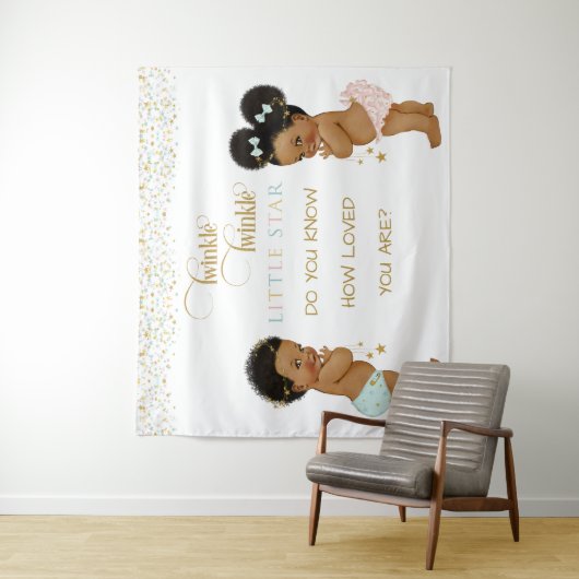 Twinkle Little Star Baby Geslacht Neutraal Etnisch Wandkleed (In situ)