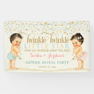 Twinkle Little Star Baby Geslacht Neutraal Spandoek