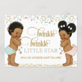 Twinkle Little Star Baby Geslacht Reveal Etnisch Kaart