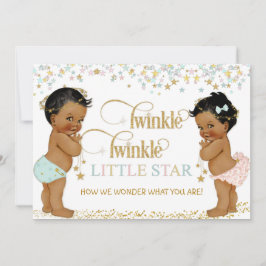 Twinkle Little Star Baby Geslacht Reveal Etnisch Kaart