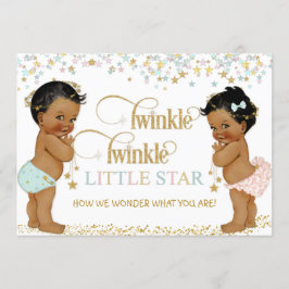 Twinkle Little Star Baby Geslacht Reveal Etnisch Kaart
