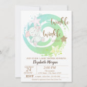 Twinkle Little Star, Baby Green Baby shower Kaart (Voorkant)