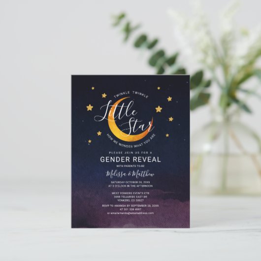 Twinkle Little Star Baby onthaal de ruimte Kaart (Staand voorkant)