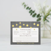Twinkle Little Star Baby Prediction Advice Name Advieskaart (Staand voorkant)