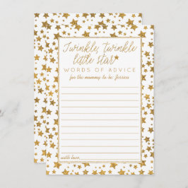 Twinkle Little Star Baby shower Advice Advieskaart