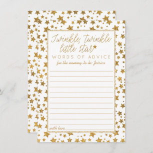 Twinkle Little Star Baby shower Advice Advieskaart