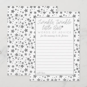 Twinkle Little Star Baby shower Advice Advieskaart