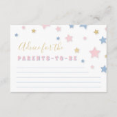 Twinkle Little Star Baby shower Advice Kaart (Voorkant)