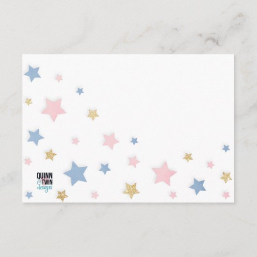 Twinkle Little Star Baby shower Advice Kaart (Achterkant)