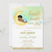 Twinkle Little Star Baby shower African American Kaart (Voorkant)