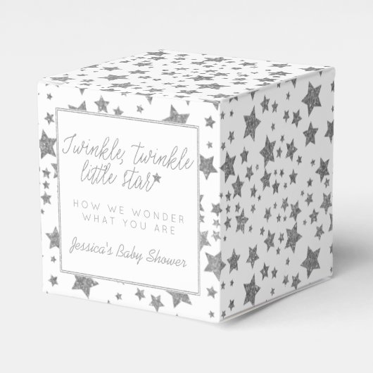 Twinkle Little Star Baby shower Bedankdoosjes (Voorkant Zijde)