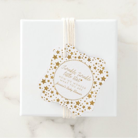 Twinkle Little Star Baby shower Bedankjes Labels (In situ)