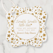 Twinkle Little Star Baby shower Bedankjes Labels (Voorkant)