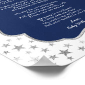 Twinkle Little Star Baby shower bedankt je teken Poster (Hoek)