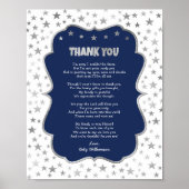 Twinkle Little Star Baby shower bedankt je teken Poster (Voorkant)