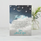 Twinkle Little Star Baby shower Bedankt voor je cr Aankondiging (Staand voorkant)