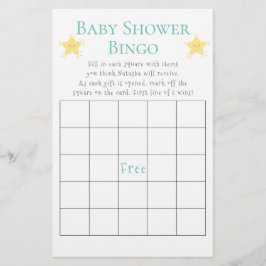 Twinkle Little Star Baby shower Bingo Game Flyer