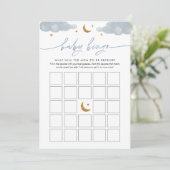 Twinkle Little Star Baby shower Bingo Game Kaart (Staand voorkant)